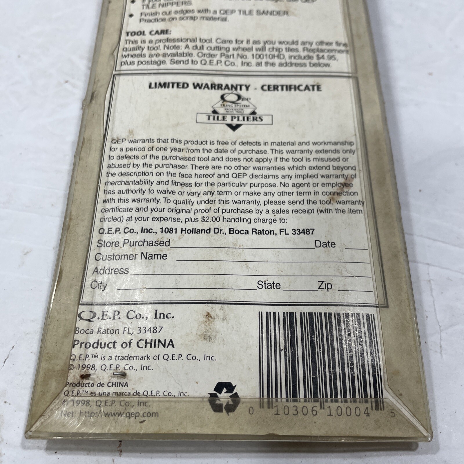 QEP Pro Installation Pliers – Tile Leveling System New Old Stock.
