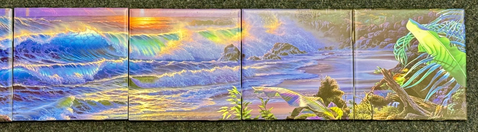 Ceramic Backsplash 6FT TROPICAL OCEAN SUNSET – 6 INCH TILES