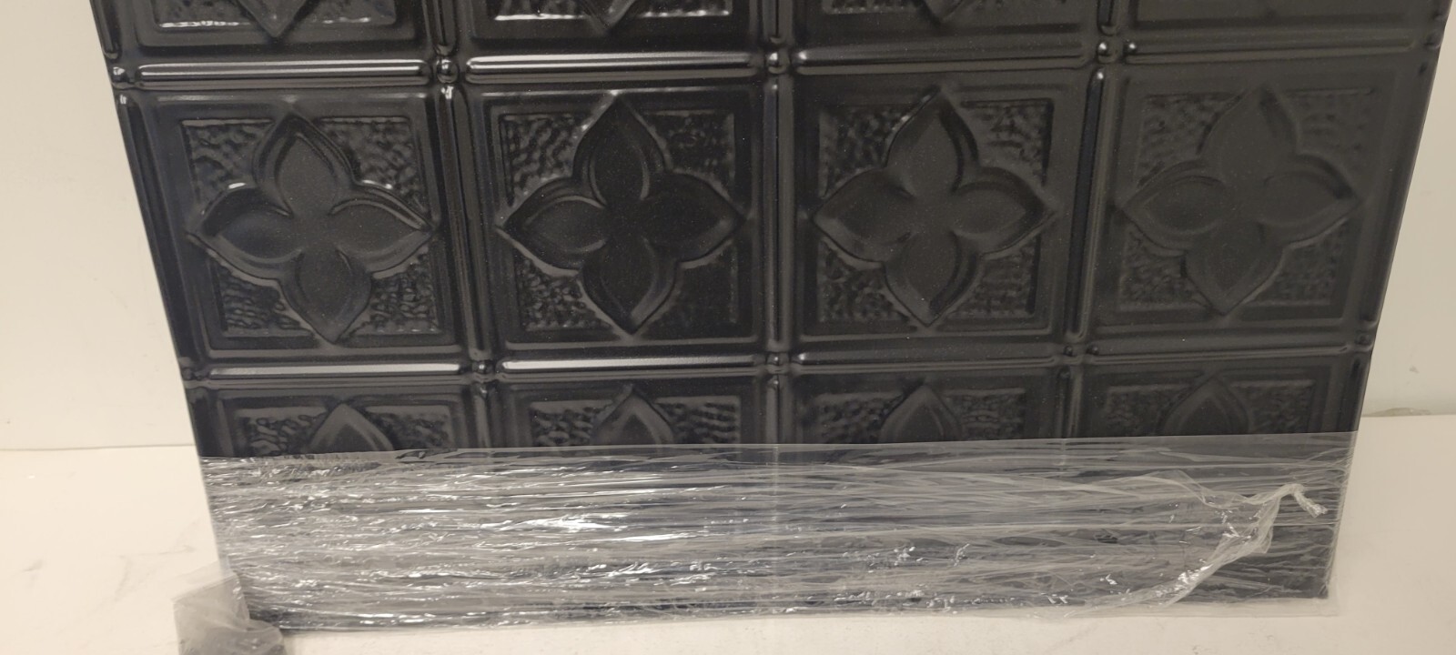 Shanko SKPC203-bk-24×24-N-12 Clover Stamped Metal Nail-up Ceiling Tile 48 sq ft