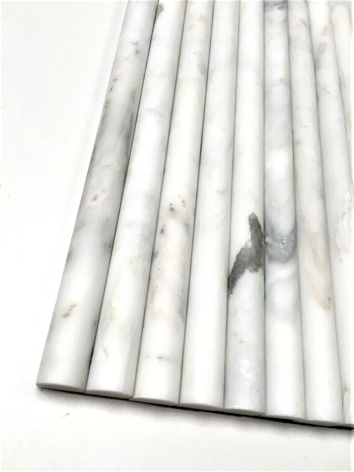 3/4″X12″ Calacatta Marble ChairRail Pencil Molding Liner Wall Trim Piece