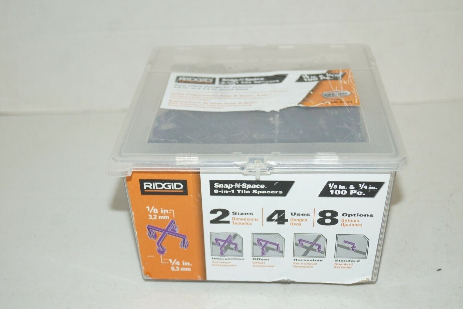 Ridgid NEW Tile Spacers 1/8 inch & 1/4 inch Model# FT3507 (100 Piece)