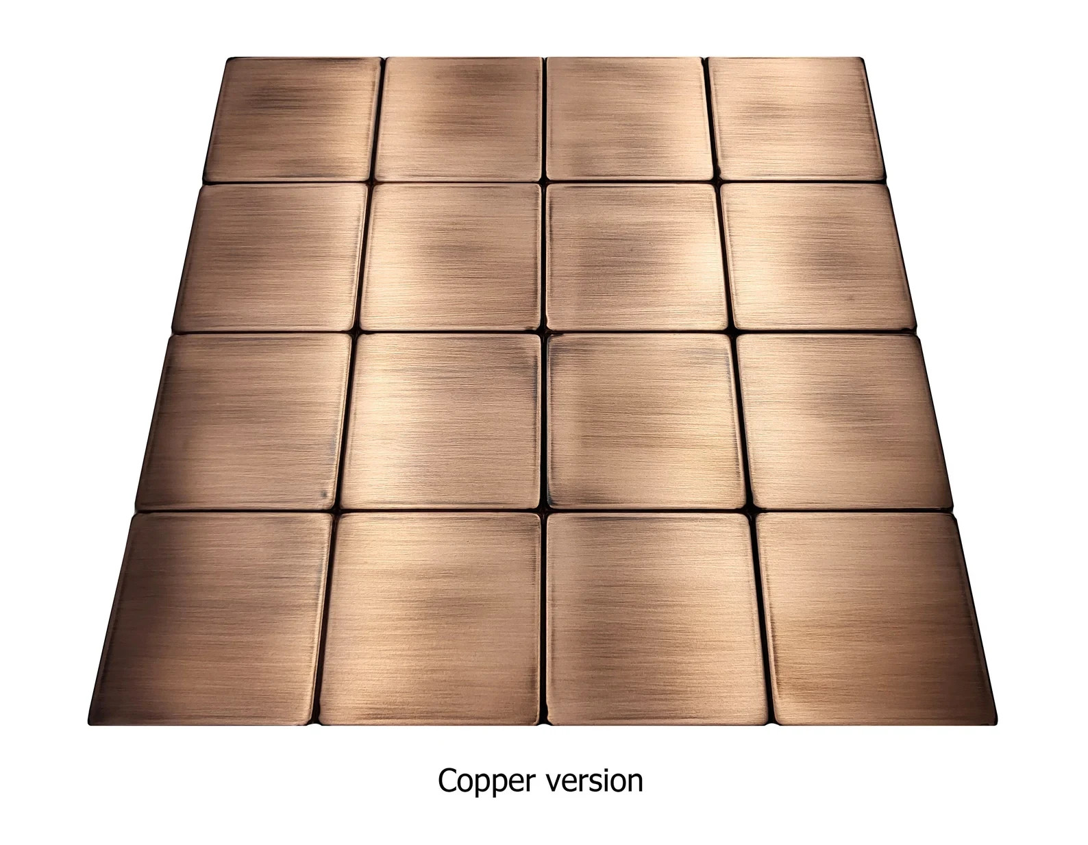 16-Piece Handmade Metal Tile Set – Wall Art for Kitchen- Fireplace – Accent Wall