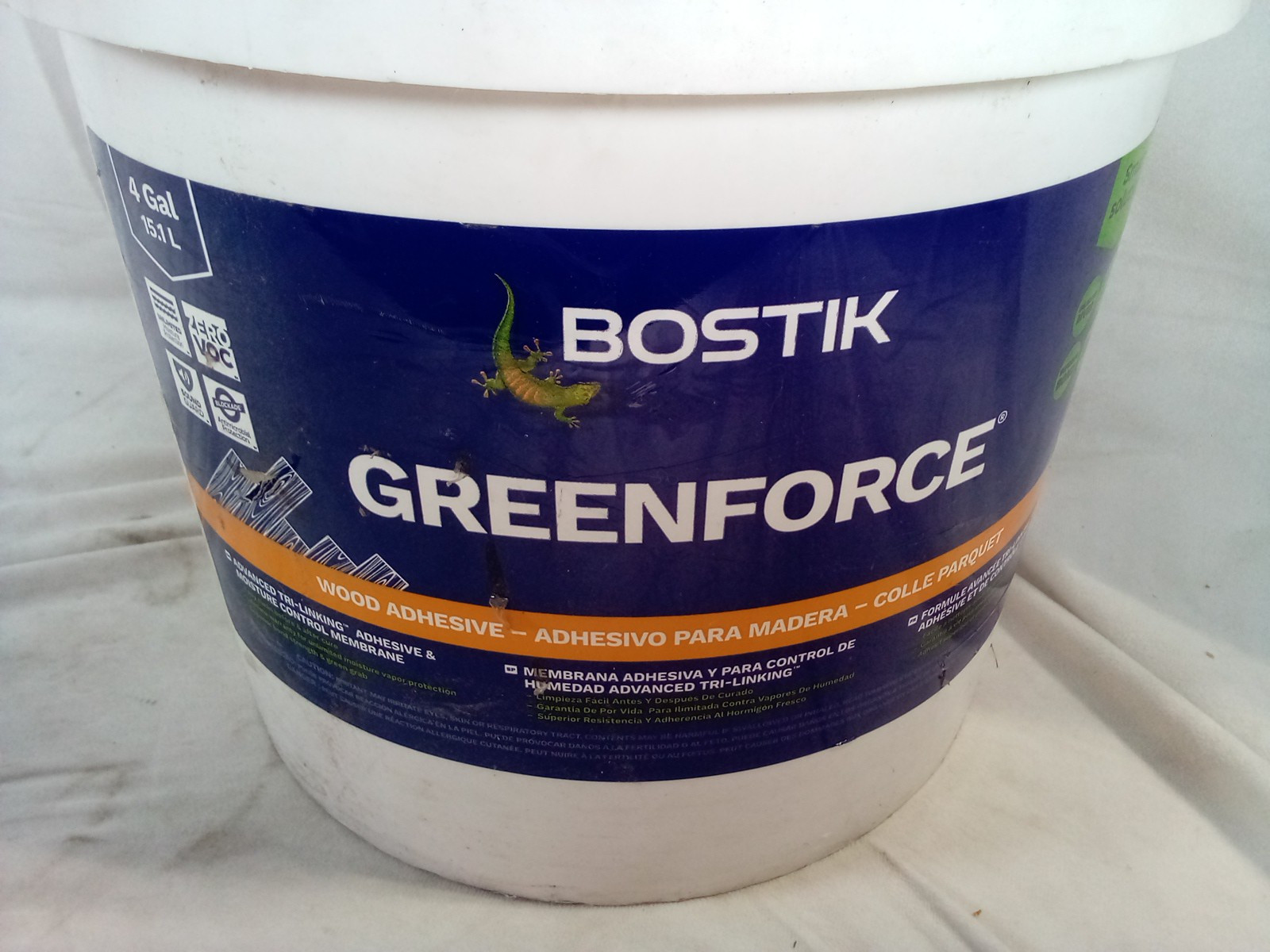 Bostik GreenForce 0 VOC Adhesive, 4 Gallons