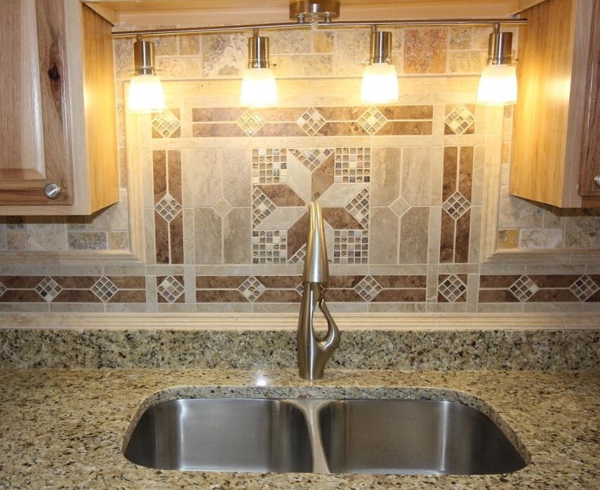 Custom made tile medallion & listello accents. Information Listing. Ebay store.