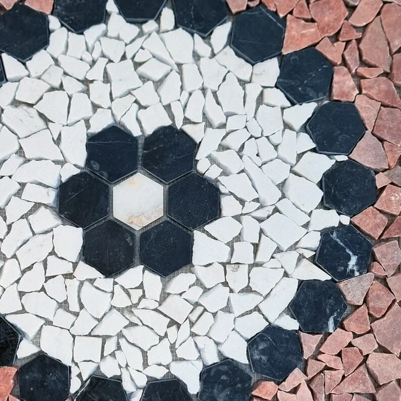 HOME DÉCOR MOSAIC | Square Shape Colorful Mosaic | Beautiful Natural Stone