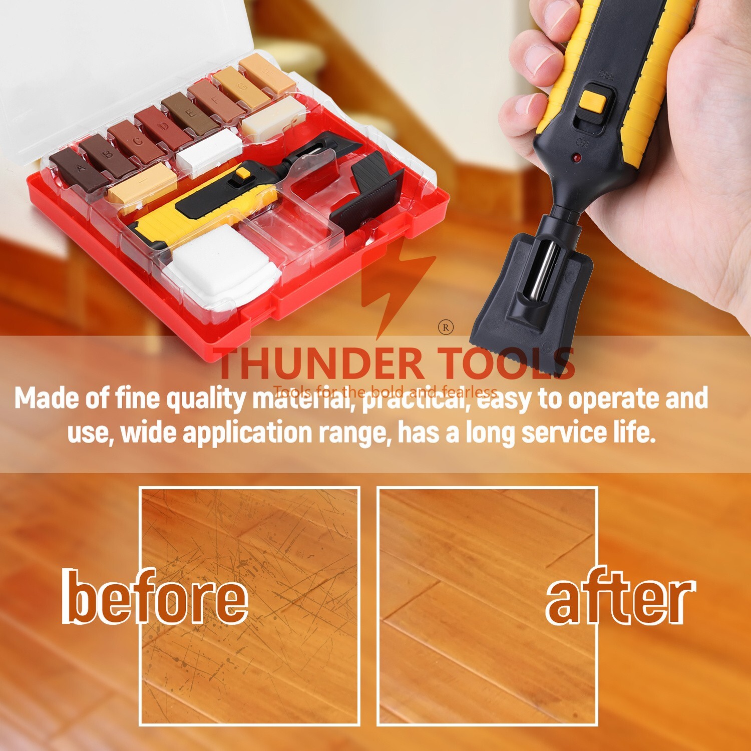 Laminate Floor Repair Kit Furniture Scratch Fix Wax System Mending Tools Set AU