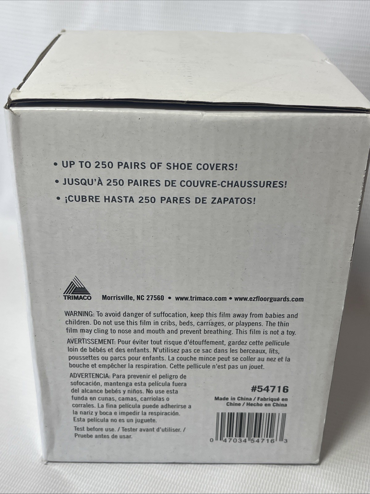 Trimaco E-Z Floor Guards #54716 Refill Film Roll Shoe Covers 250 Pairs New