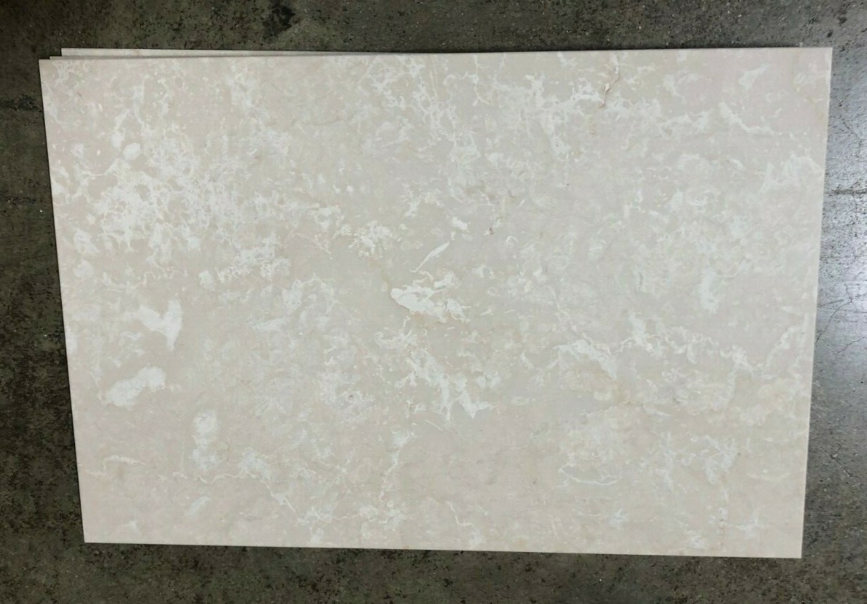 Tile 12×18 White Botticino Marble Natural Stone About 3×3 SAMPLE PIECE TS-22