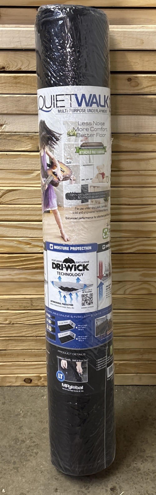 QuietWalk LV 50 Sq Ft Luxury Vinyl, Laminate, or Wood Underlayment (Float, Gl…