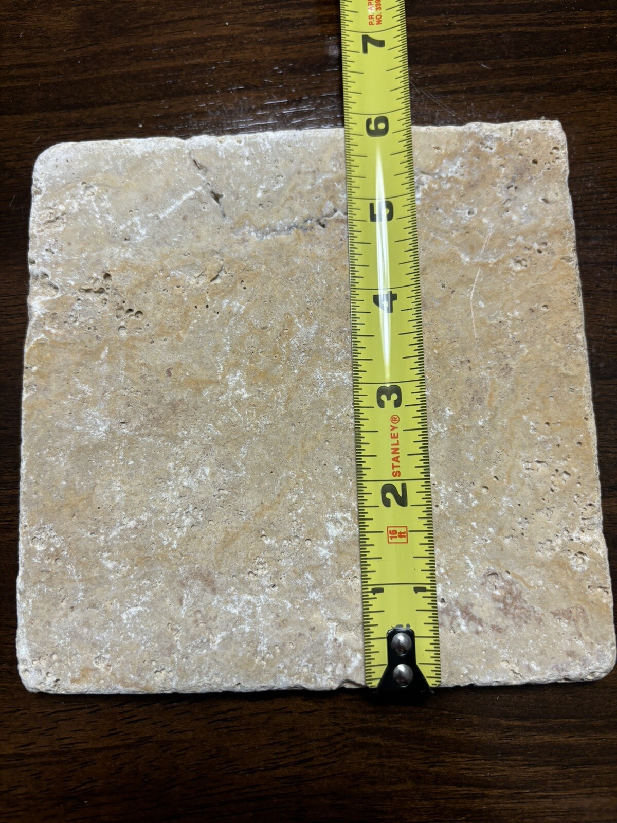Travertine Antique Gold Tile 6” X 6” X 3/8” Unused