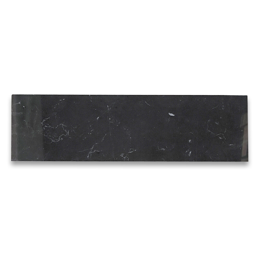 N43AP Nero Marquina Black Marble 6×18 Wall and Floor Tile Polished, 99 sq.ft.