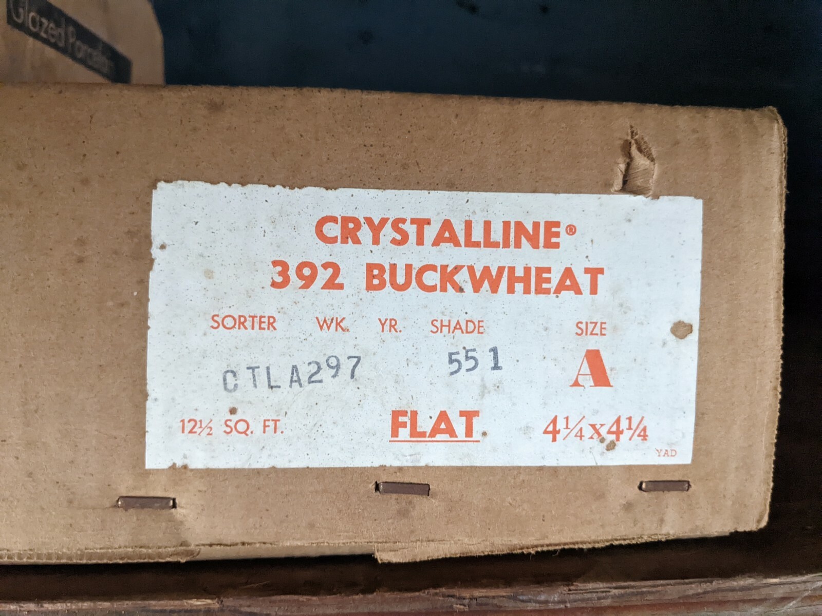 2 pcs American Olean Crystalline Buckwheat #392 square Ceramic Tile 4-1/4″