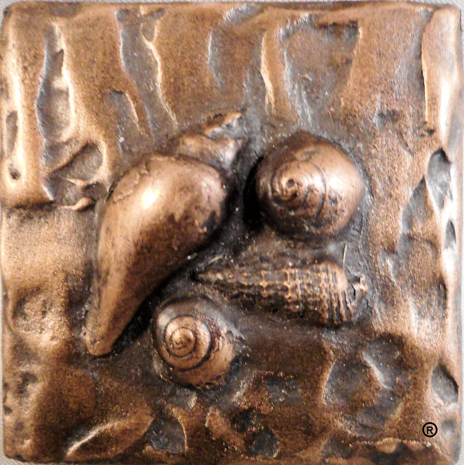 Bronze Sea Shell #1 Decorative Dot Tile