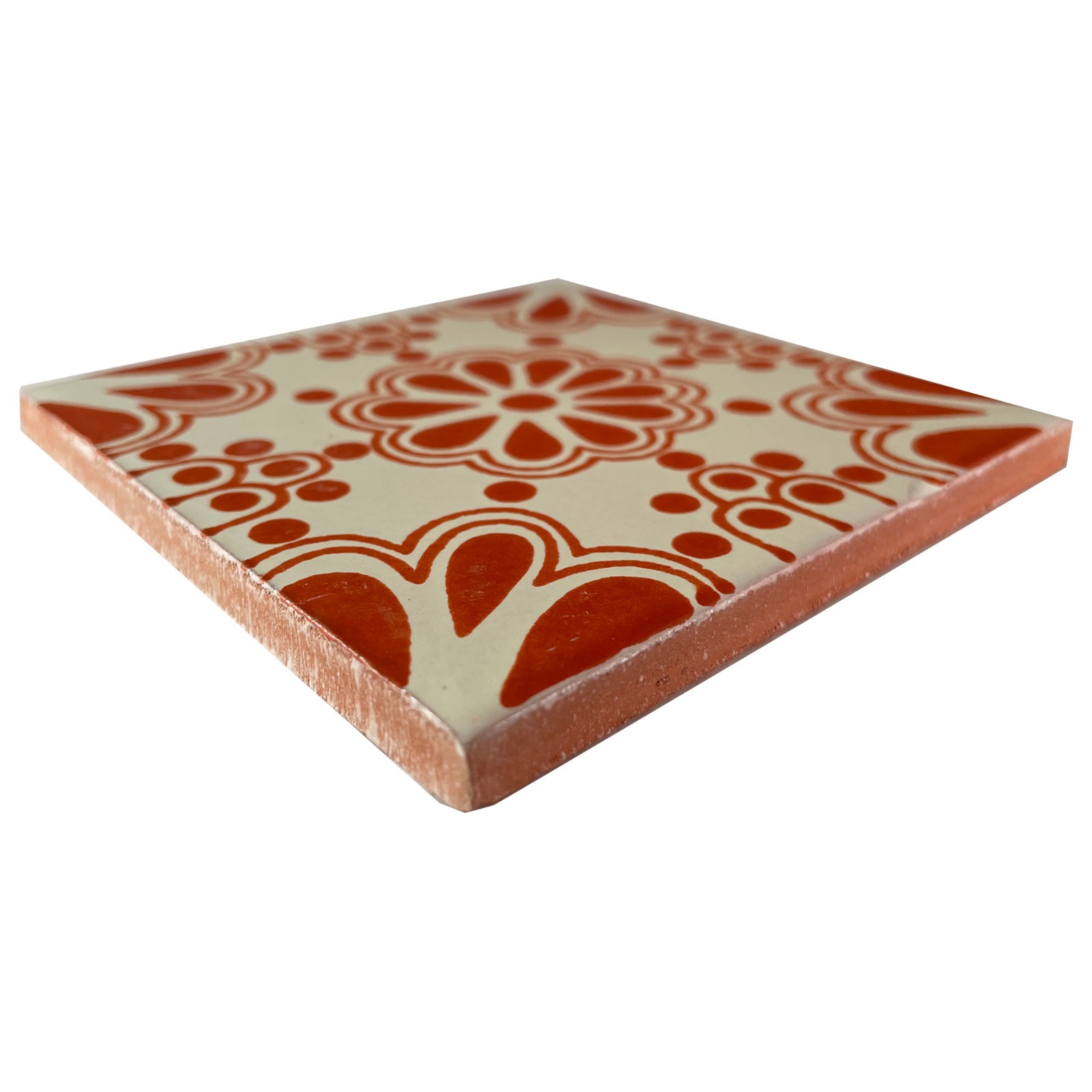 4.2×4.2 9 pcs Terracotta Bouquet Mexican Clay Tile Handmade Talavera Backsplash