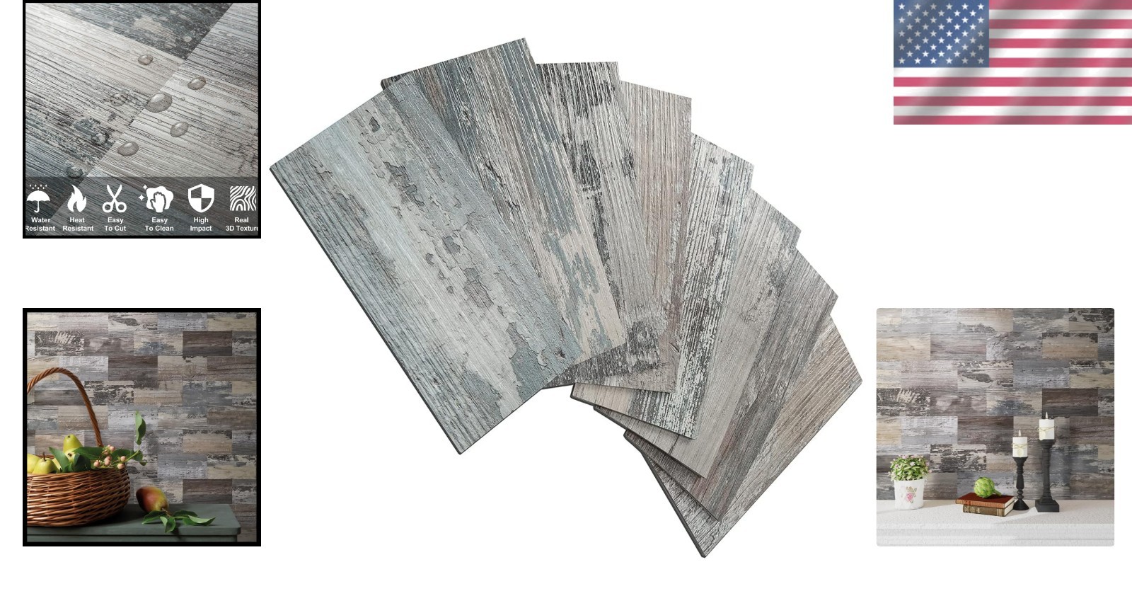 Art Deco Style Peel and Stick Subway Tiles – Waterproof PVC for Kitchen & Bath