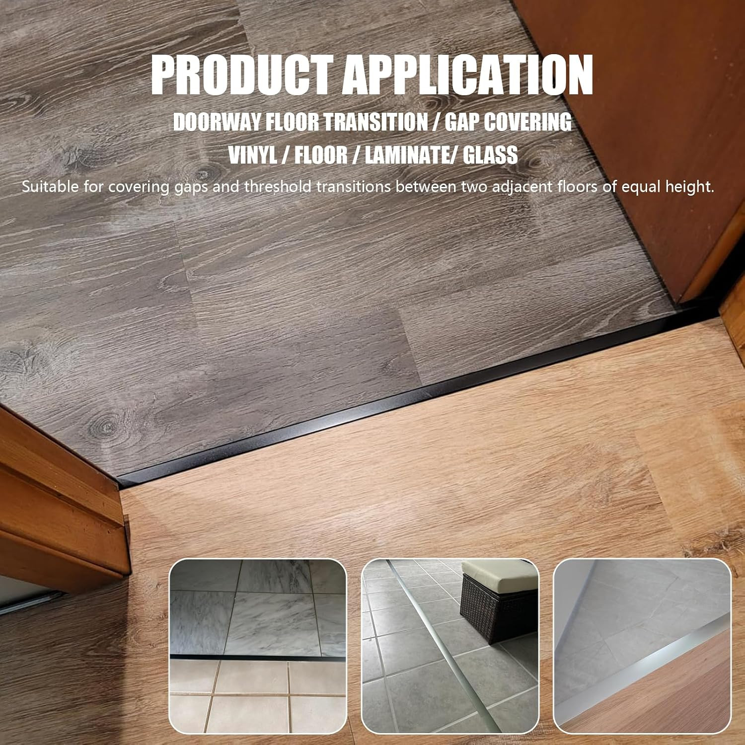 Aluminum T Molding Floor Transition Strip,Door Threshold Strip,Flat Flooring Div