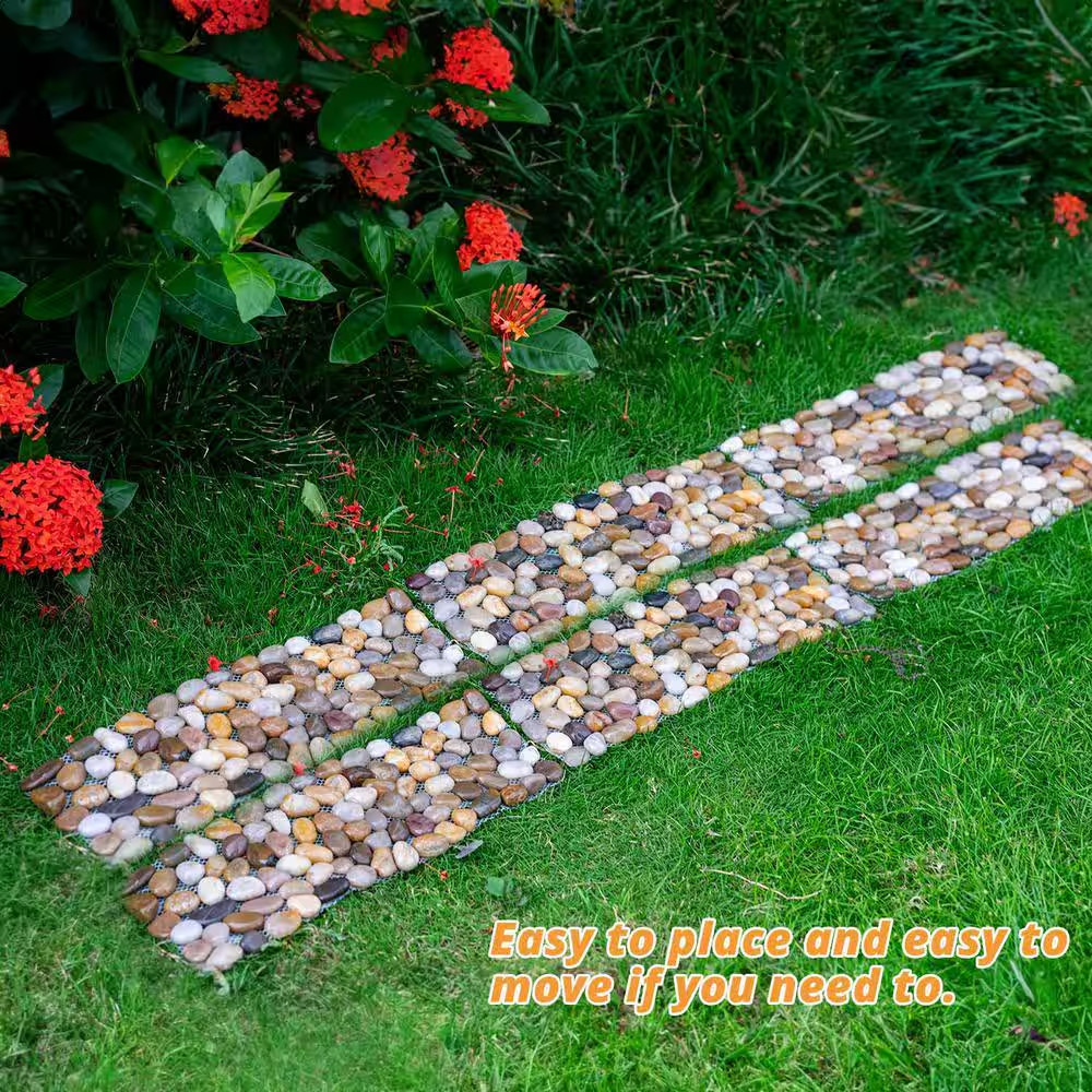 9.5 In. X 8.5 In. X 0.5 In. Roundness Polished Pebble Decorative Pathway River R