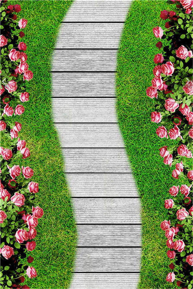 Neat Wooden Road 3D Floor Mural Photo Flooring Wallpaper Home Print Decoration