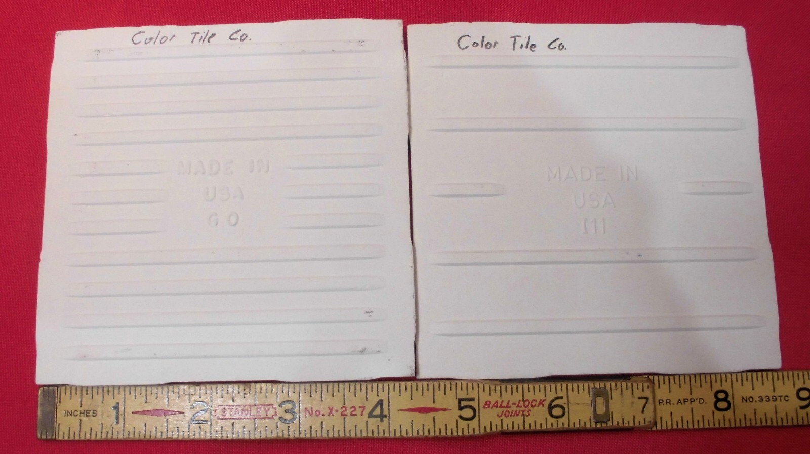 1 pc. Gold Dust: by Color Tile Co. 4-1/4″ Glossy Ceramic Tile: Made 1970’s-90’s