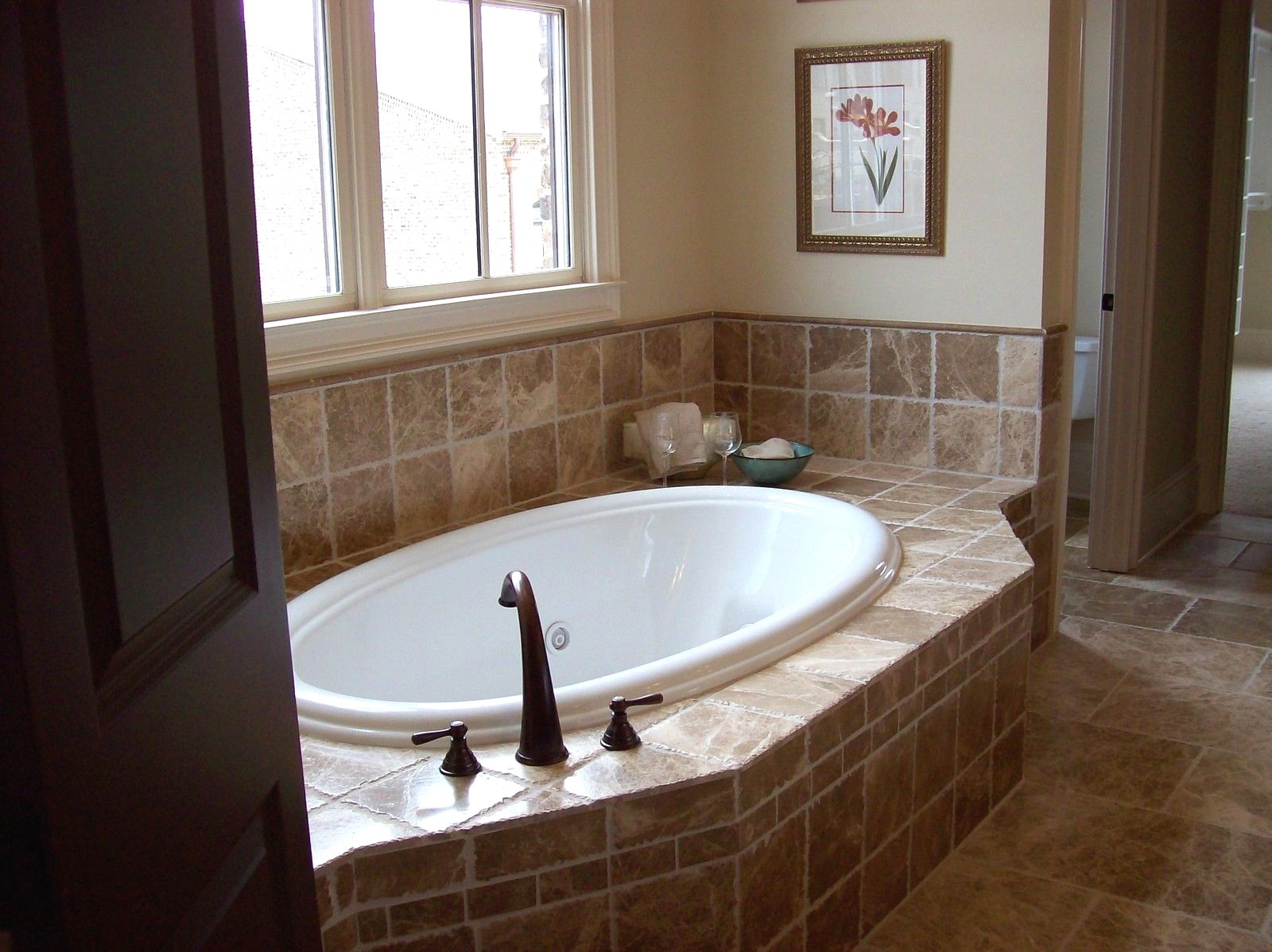 Emperador Light 8″x8″ Aged Finish Chiseled Edge Marble Floor (SOLD PER PIECE)
