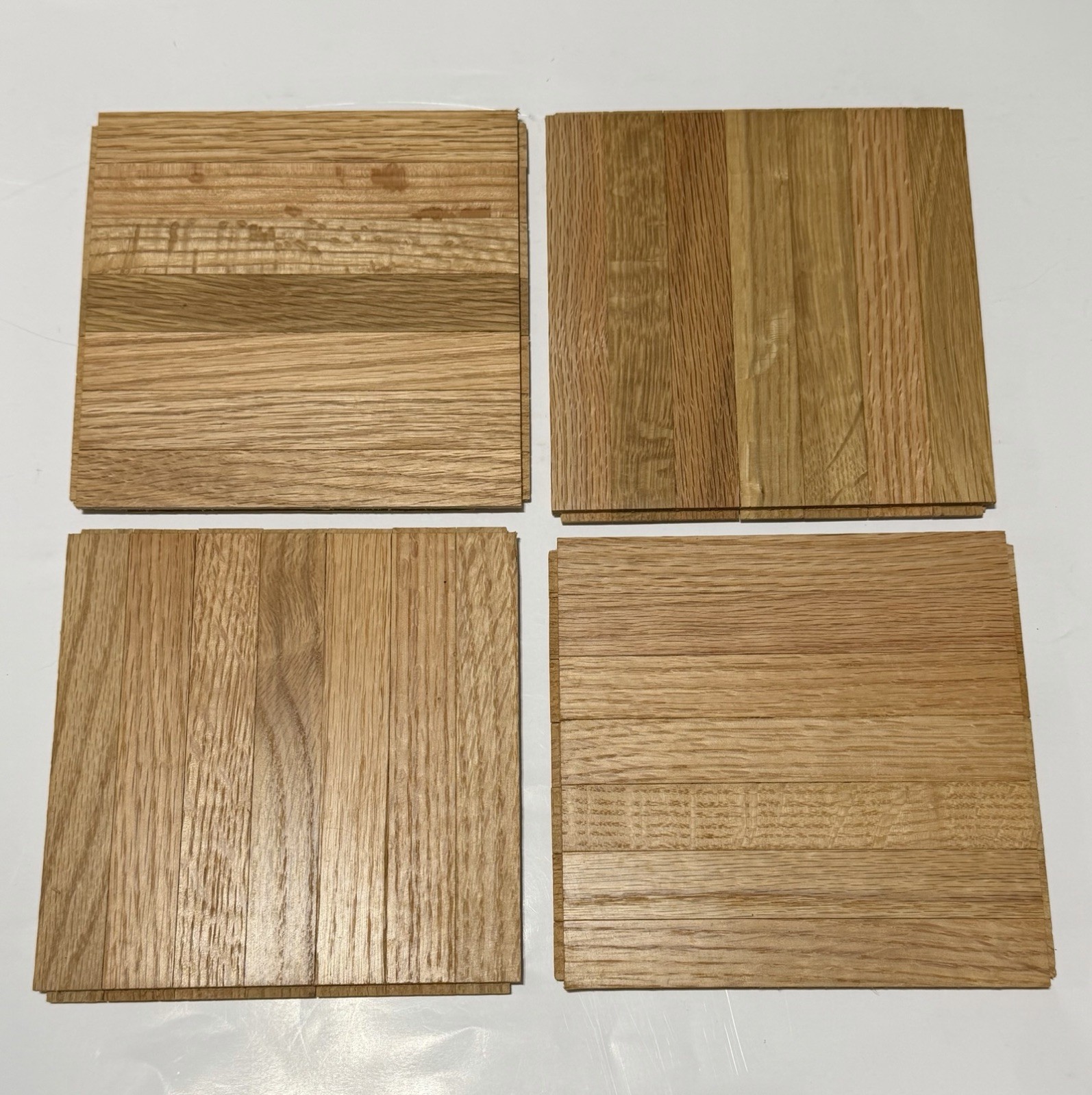 Oak Parquet Flooring COLOR TILE NATURAL 6x6x5/16: 20 Tiles (5 Sq Ft)