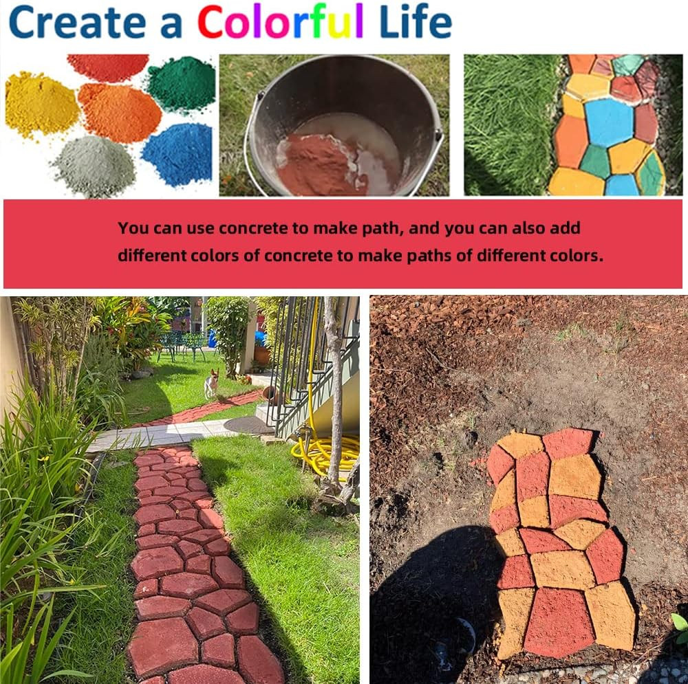 17″X17″X1.6″ Walk Maker Reusable Concrete Path Maker Molds Pathmate Stone Moldin
