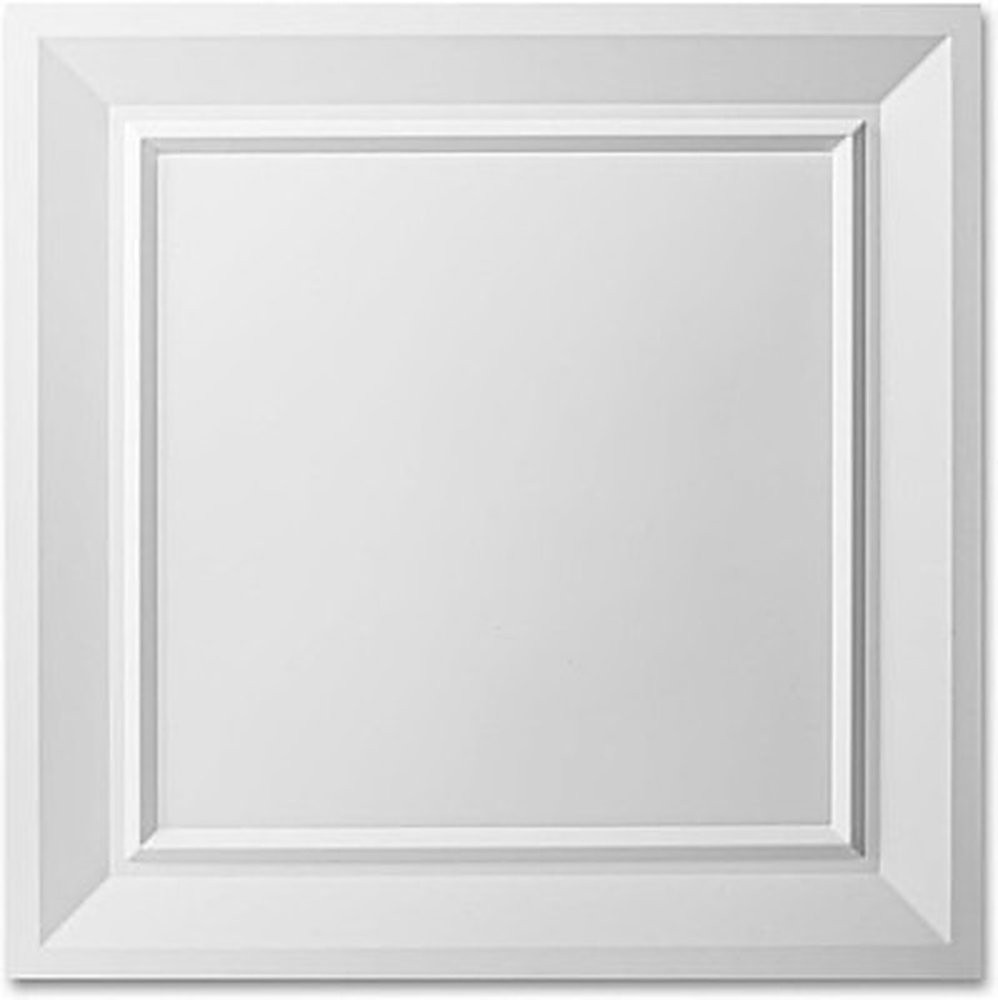 Art3dwallpanels 24×24 Drop Ceiling Tiles PVC White 24 Pack Fire Rated #R024