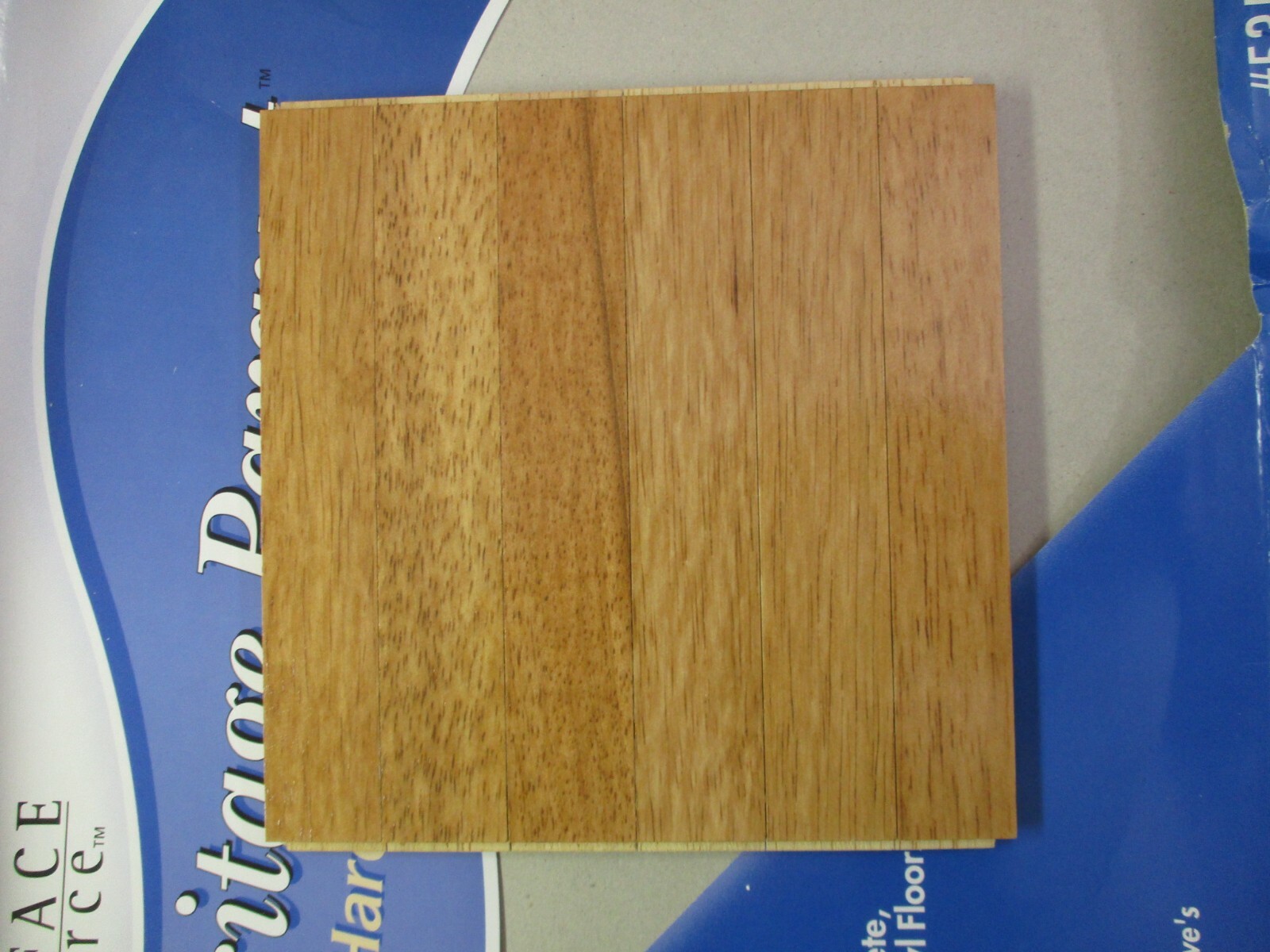 (1) 6″ x 6″Sq. Heritage Parquet Chestnut 53578 Hevea Wood 6 Finger Strip 112-200