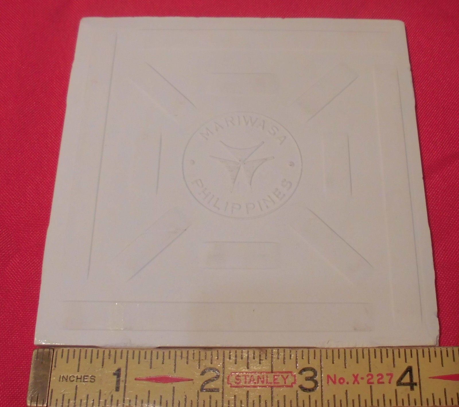 1 pc. Very Light Yellow: 4-1/4″ Glossy Ceramic Tile, 1/4″ Thick, by Mariwasa Co.