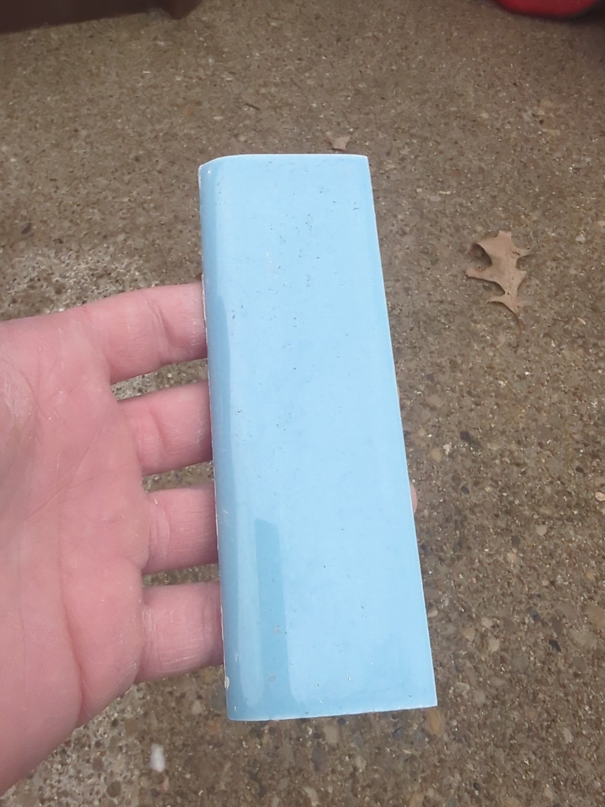 Vintage Wenczel Ceramic Gloss 2″ x 6″ Flat Surface Bullnose