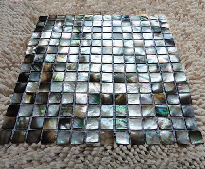 11PCS Black lip shell mosaic tile mother of pearl Hotels bars shower background