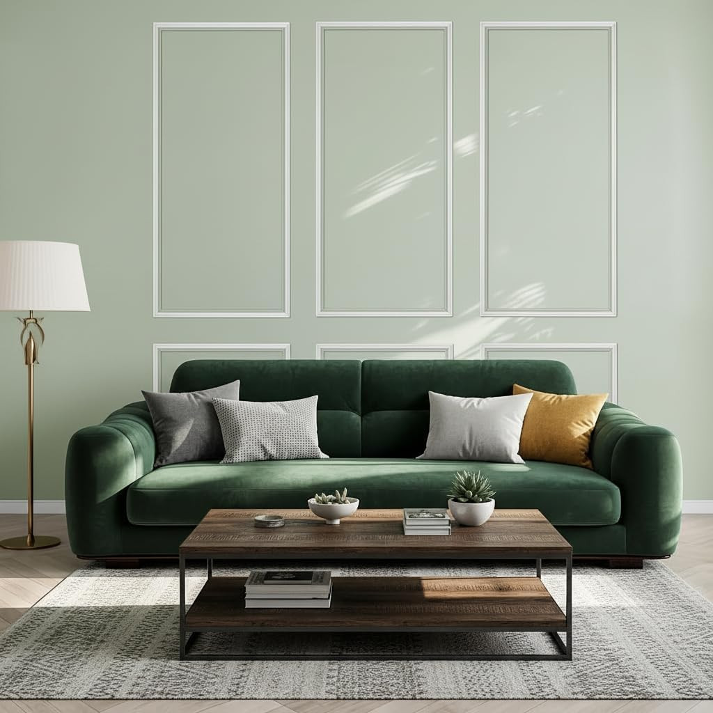 Peel and Stick Wainscoting Kit – 6 Frame Wall Molding Panels for Easy Decor