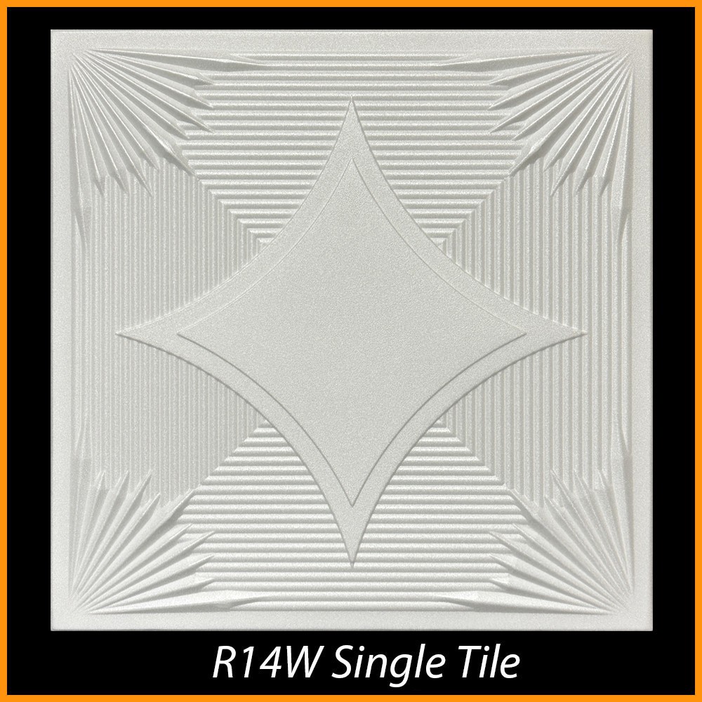 DIY Ceiling Tiles Glue Up Styrofoam 20×20 – R14 White – Pack/100 pcs (264 sq ft)