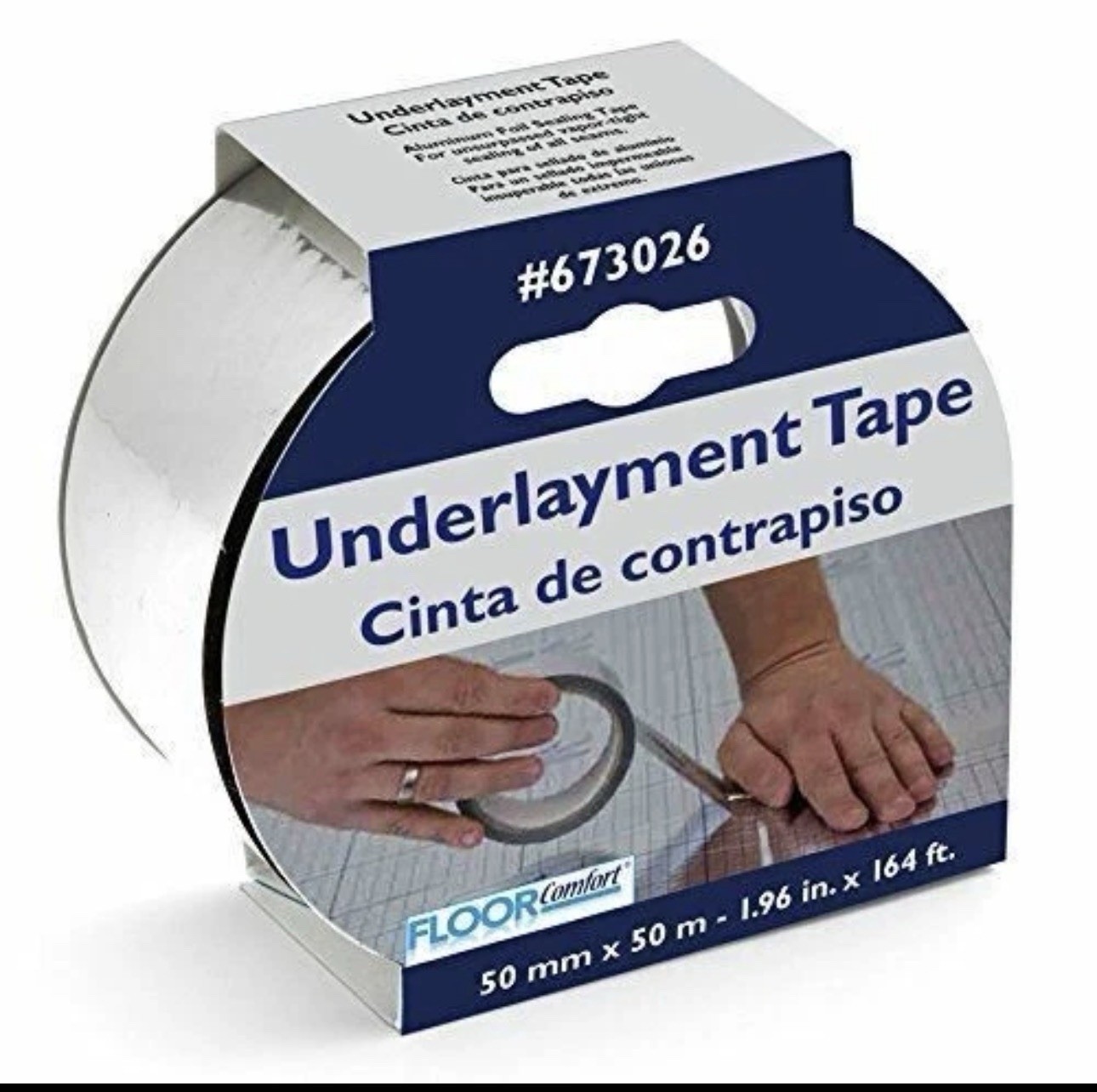 pack of 7 FLOOR Comfort Underlayment Tape Silver 50mm x 50m Flooring MPN 673026
