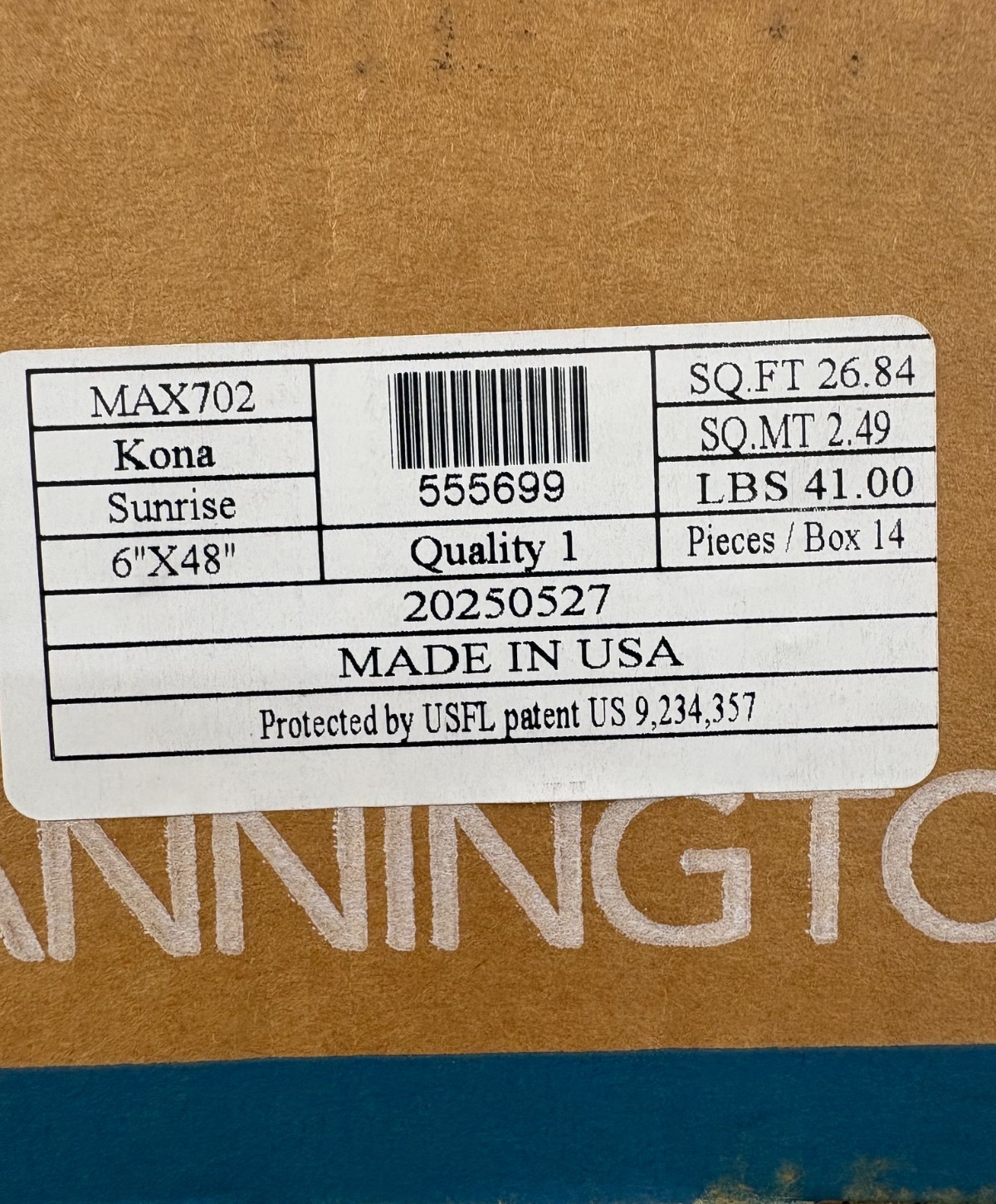 Mannington Waterproof Vinyl ADURA MAX KONA SUNRISE MAX702 6X48