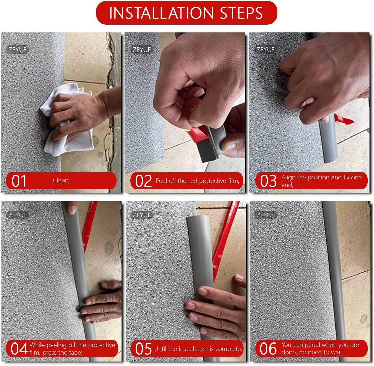 3.3ft Floor Transition Strip,Self Adhesive Carpet Edging Trim,Vinyl Laminate