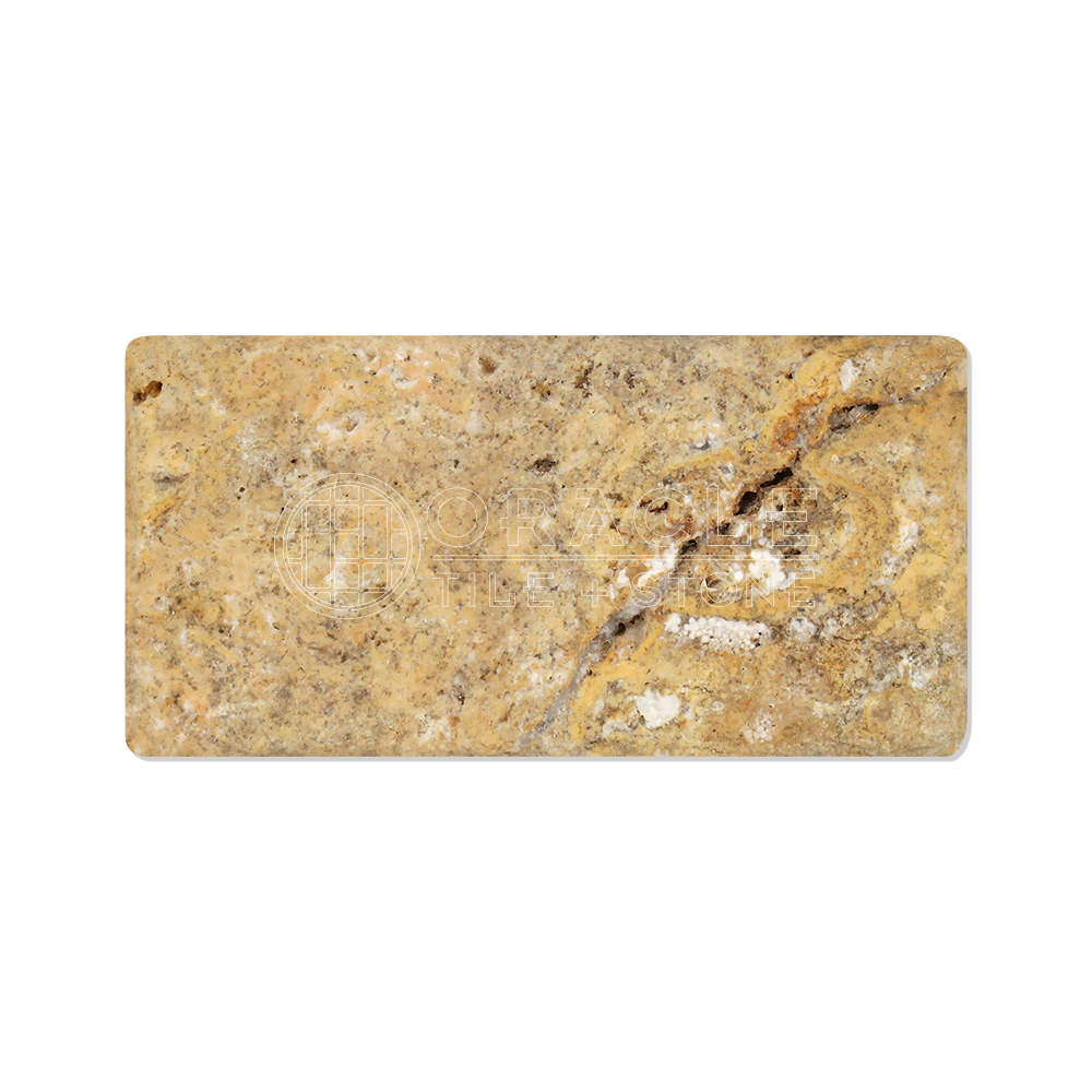 Scabos Travertine 3″ X 6″ Field Tile, Tumbled