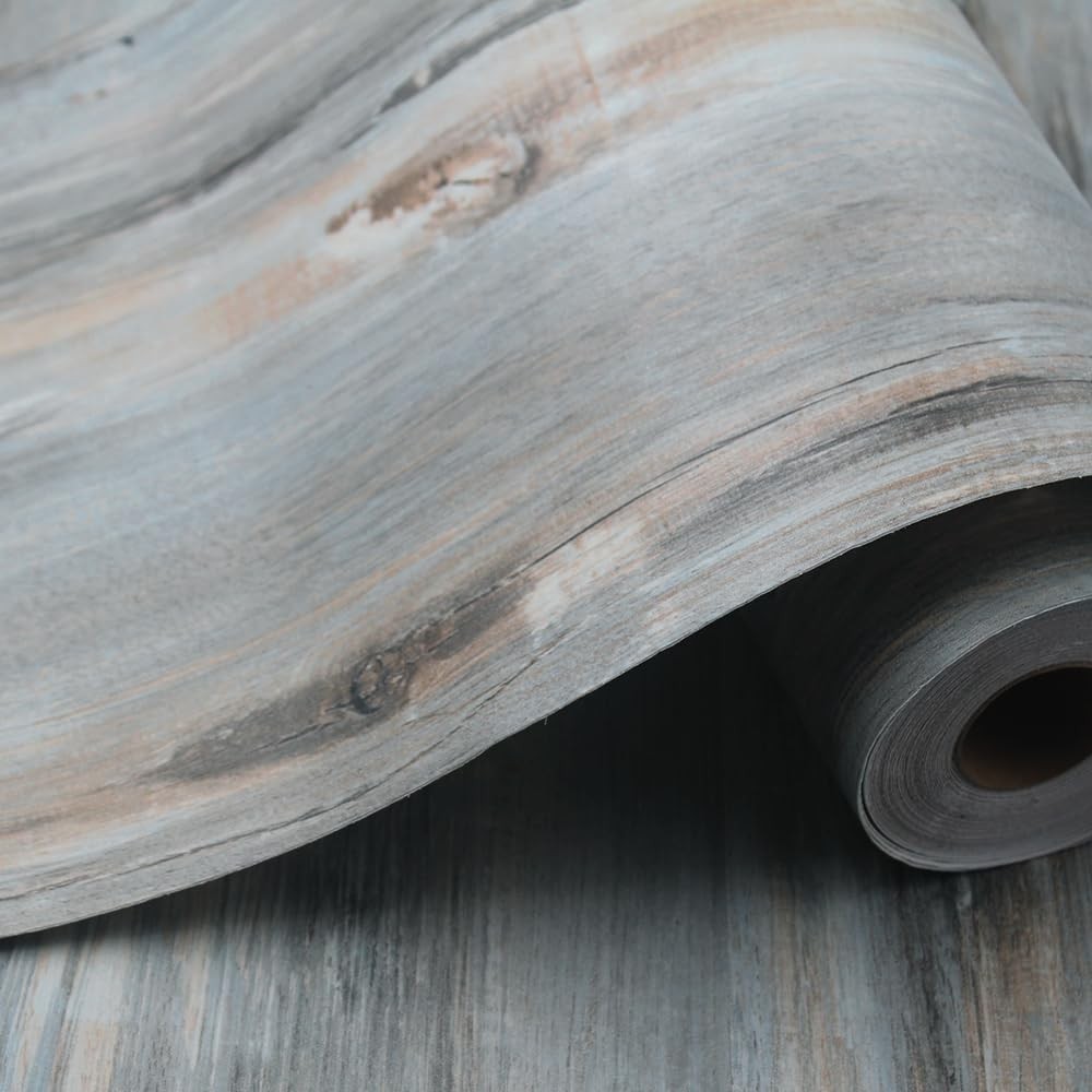 Wood Grain Peel and Stick Floor Tiles – 11.8” Width, Full Roll Length of 118″…