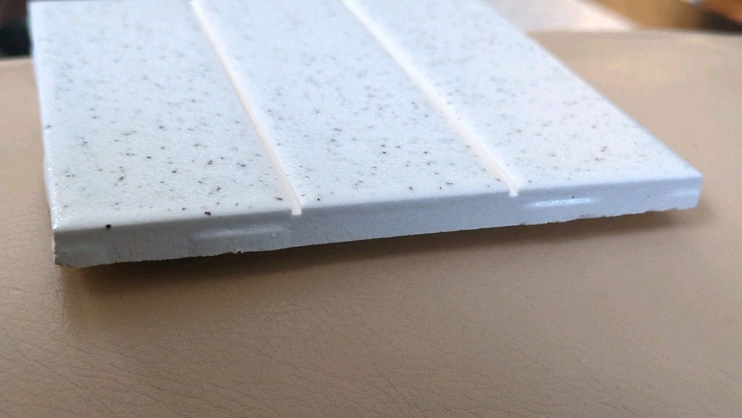 1 pc. Crystal Ceramic Tile: Salt & Pepper, American Olean 4-1/4″ Scored in 3rds