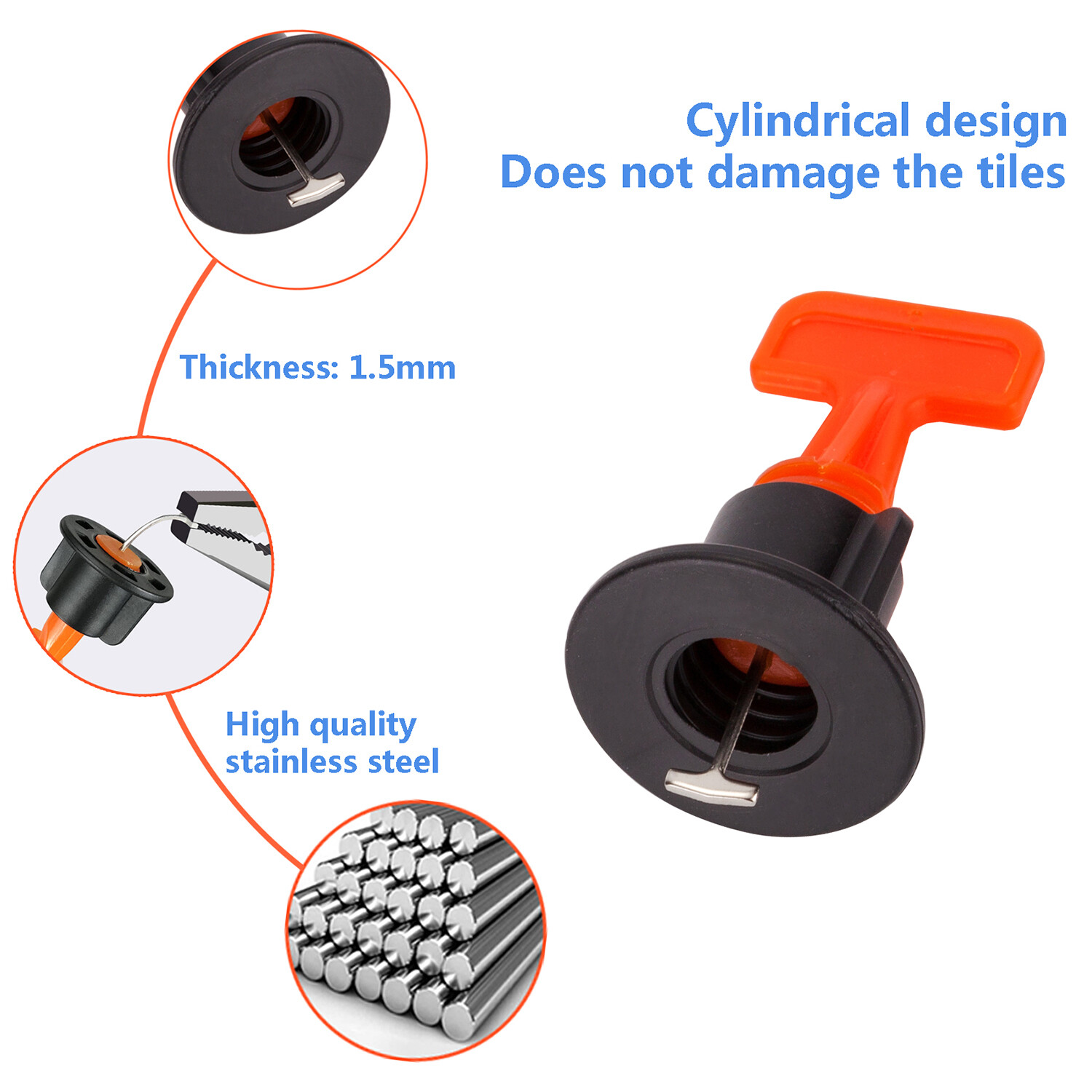 250x Tile Leveling System 1/16″ Reusable Tile Leveling Installation Tools