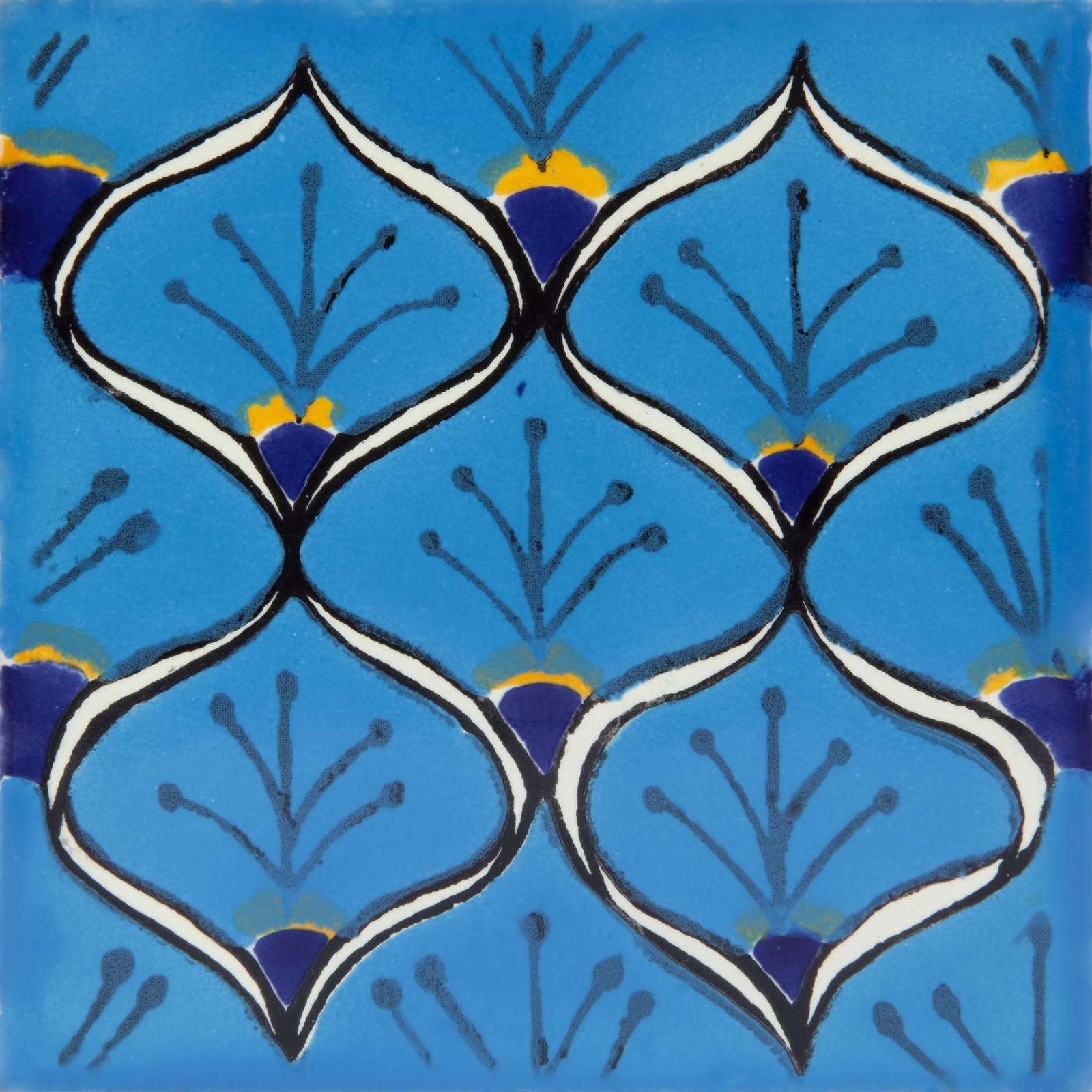 Mexican Mosaic Tiles 4×4 – Ceramic Tile Set in Unified Design Talavera – Juanma