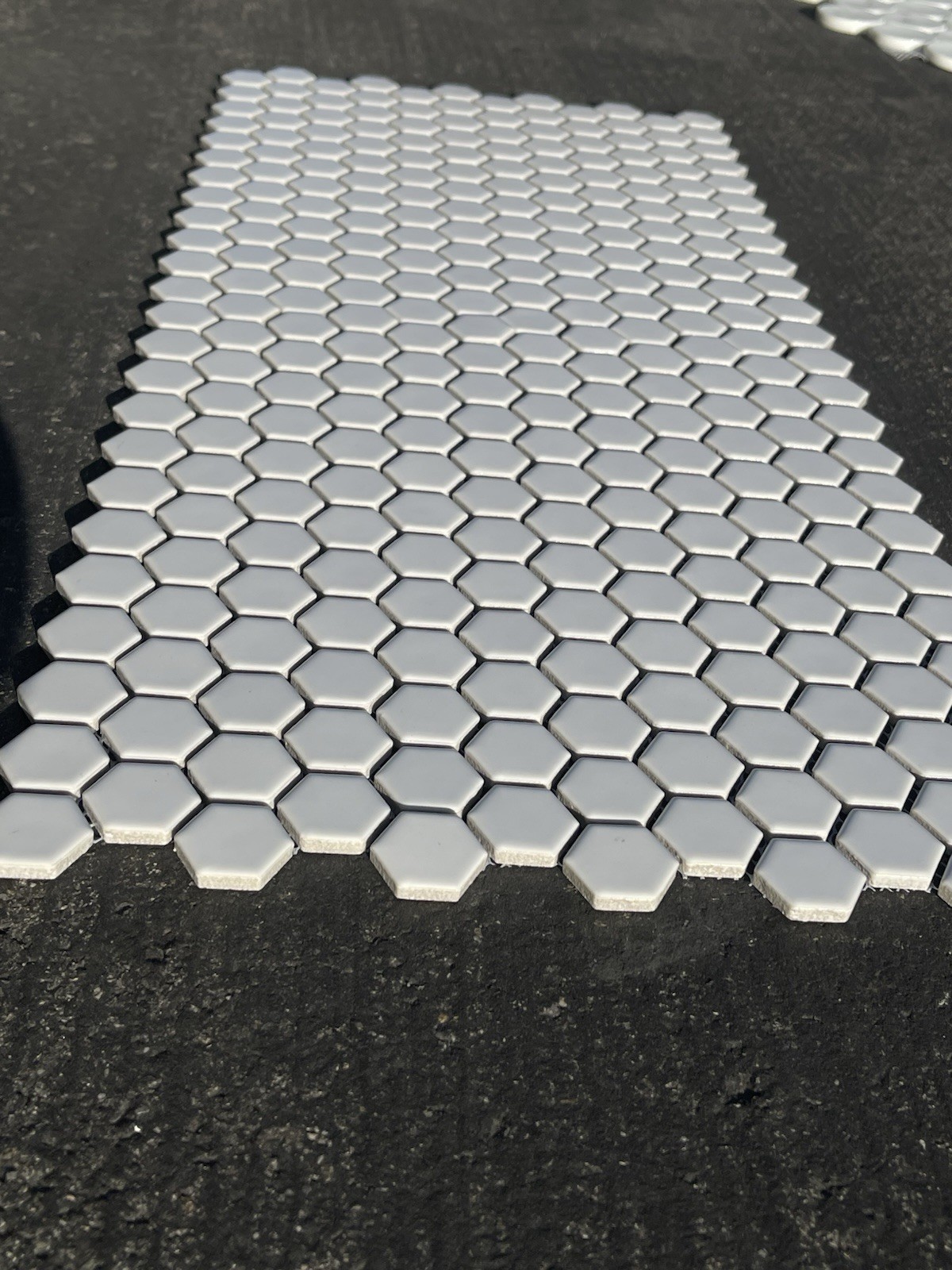 1 White Hexagon Porcelain Mosaic Matte Tile Floor Or Wall New 12×12 Commercial