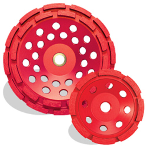 Pearl Abrasive P2 Pro-V Concrete & Masonry Cup Wheel Single/Double Row 4″/5″/7″