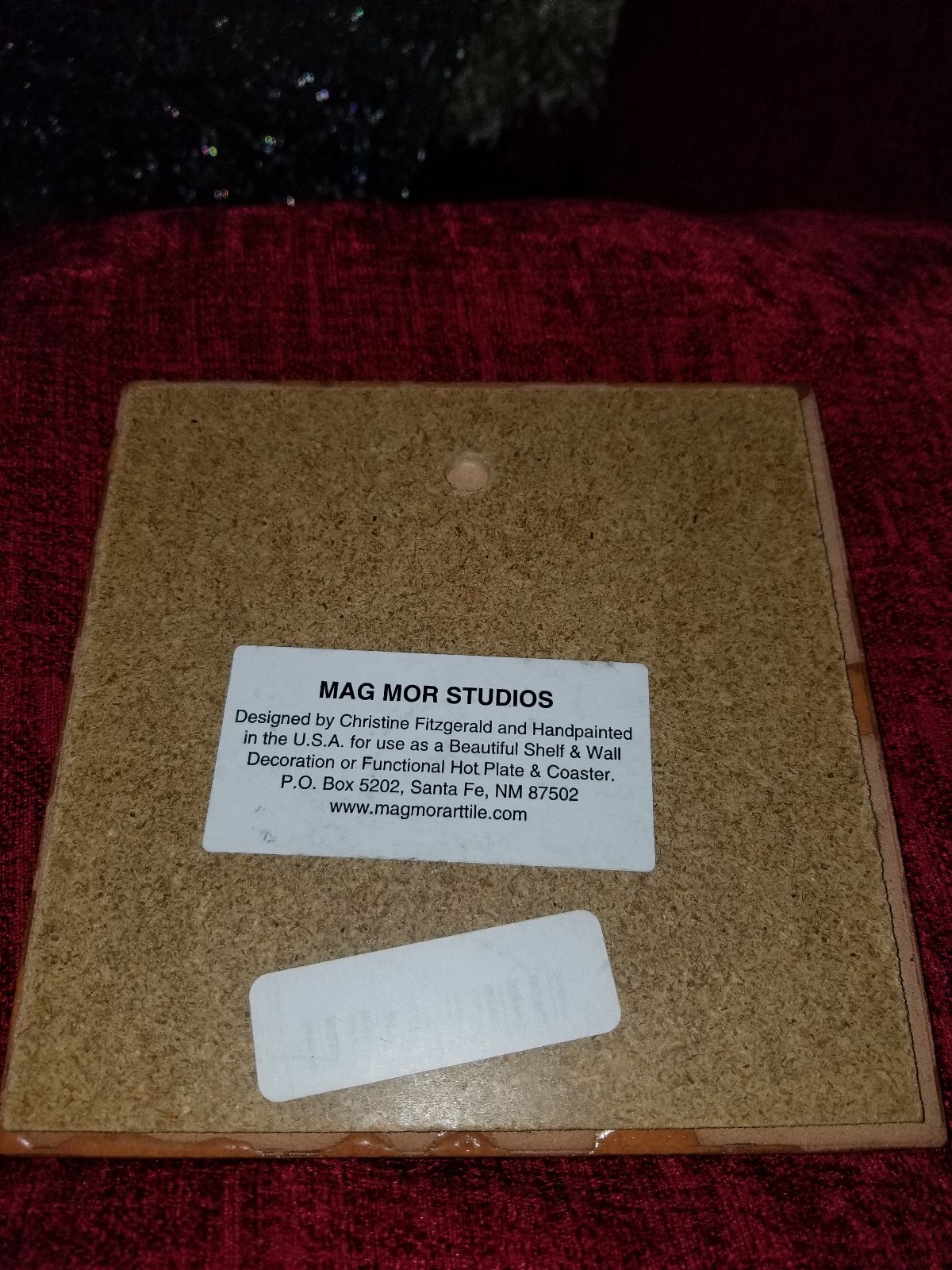 MAG MOR Studios Ceramic Tile Trivet Hot Plate Coaster Handpainted Southwest
