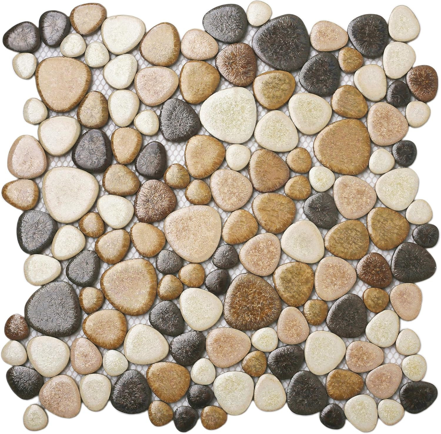 Yellowstone Non-Slip Matte Pebbles Mosaic Tile for Shower & Bathroom Floor
