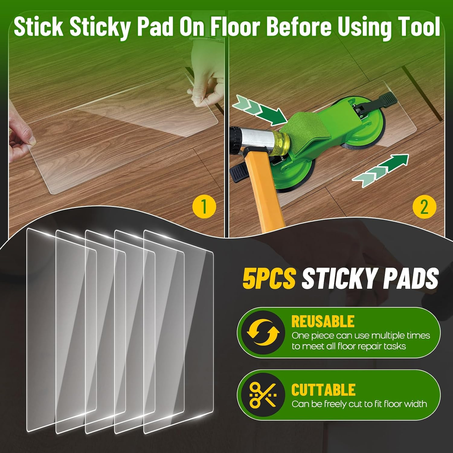 Heavy Duty Floor Gap Fixer Tool, 45° Striking Surface Floor Gap Repair Tool with