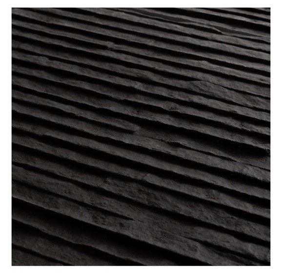 6 Pcs 3D Black Faux Stone Wall Panels, 11.8’‘ x 11.8’’ x 0.2”, Inorganic