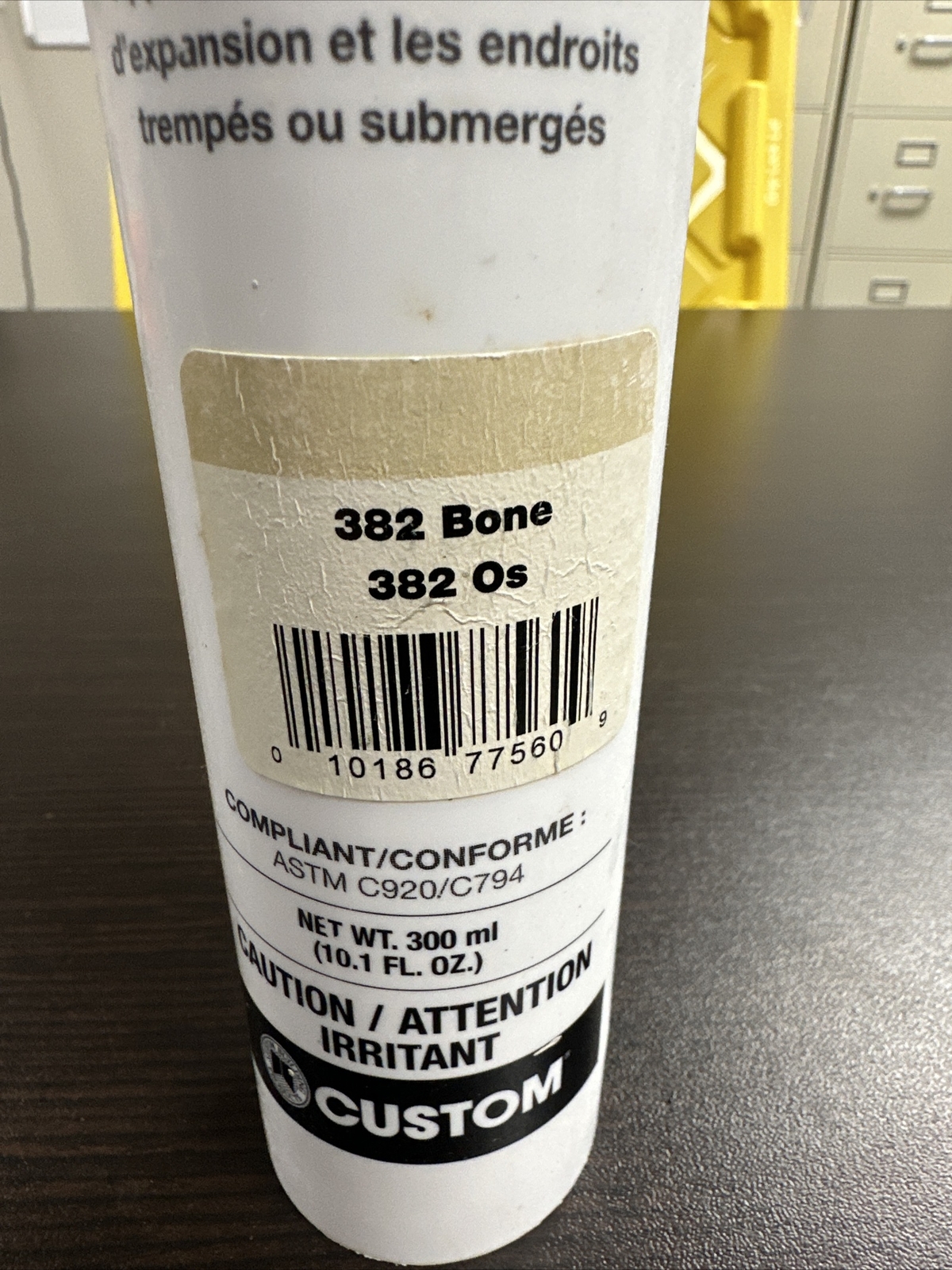 Custom Building Products 100% Silicone Sealant Caulk -Bone 10.1 FL OZ