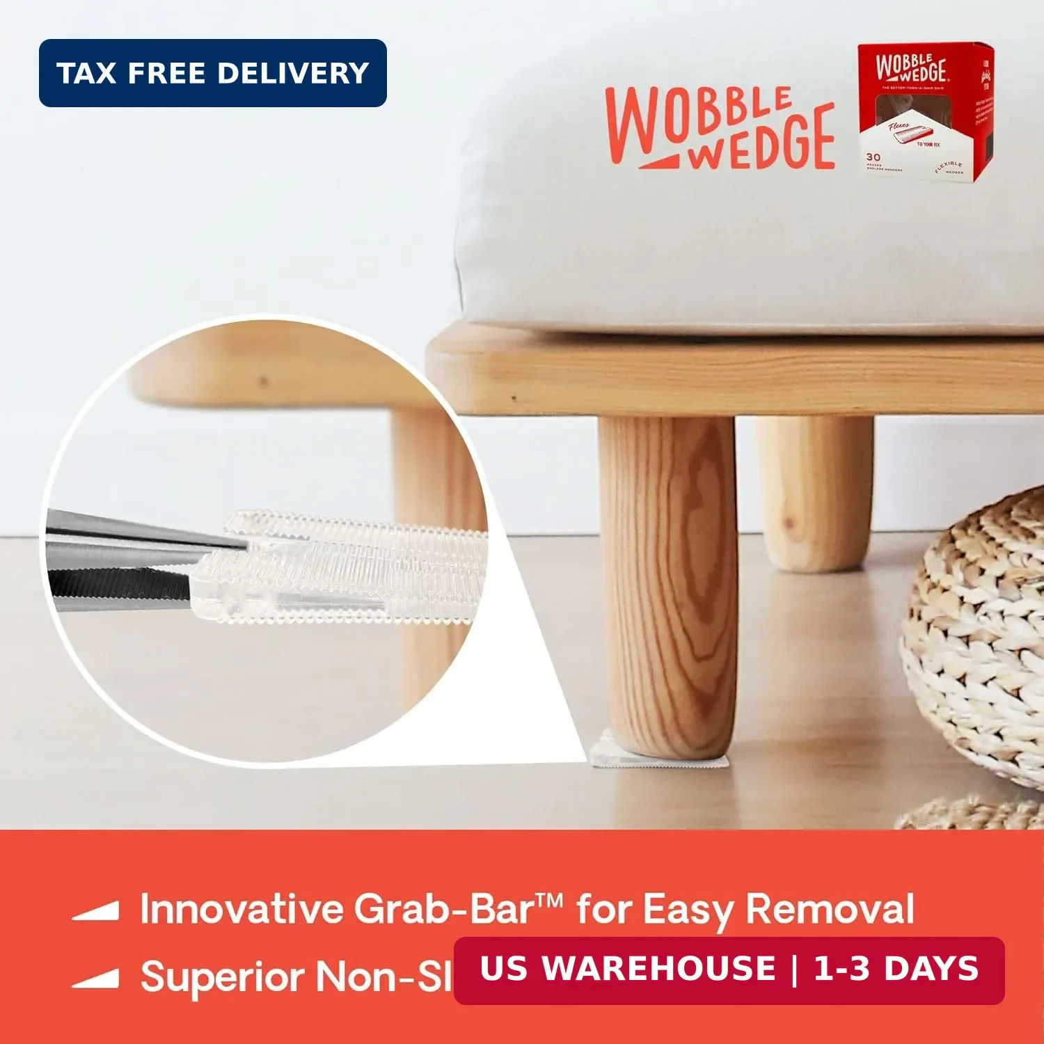 Wobble Wedges Flexible Plastic Shims – Leveling Shims for Home Improvement, Furn