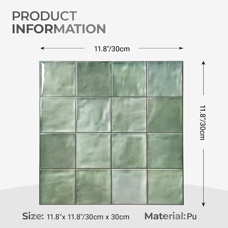 Peel & Stick Wall Panels Modern Resin Mosaic Tiles Home Decor Living Room New